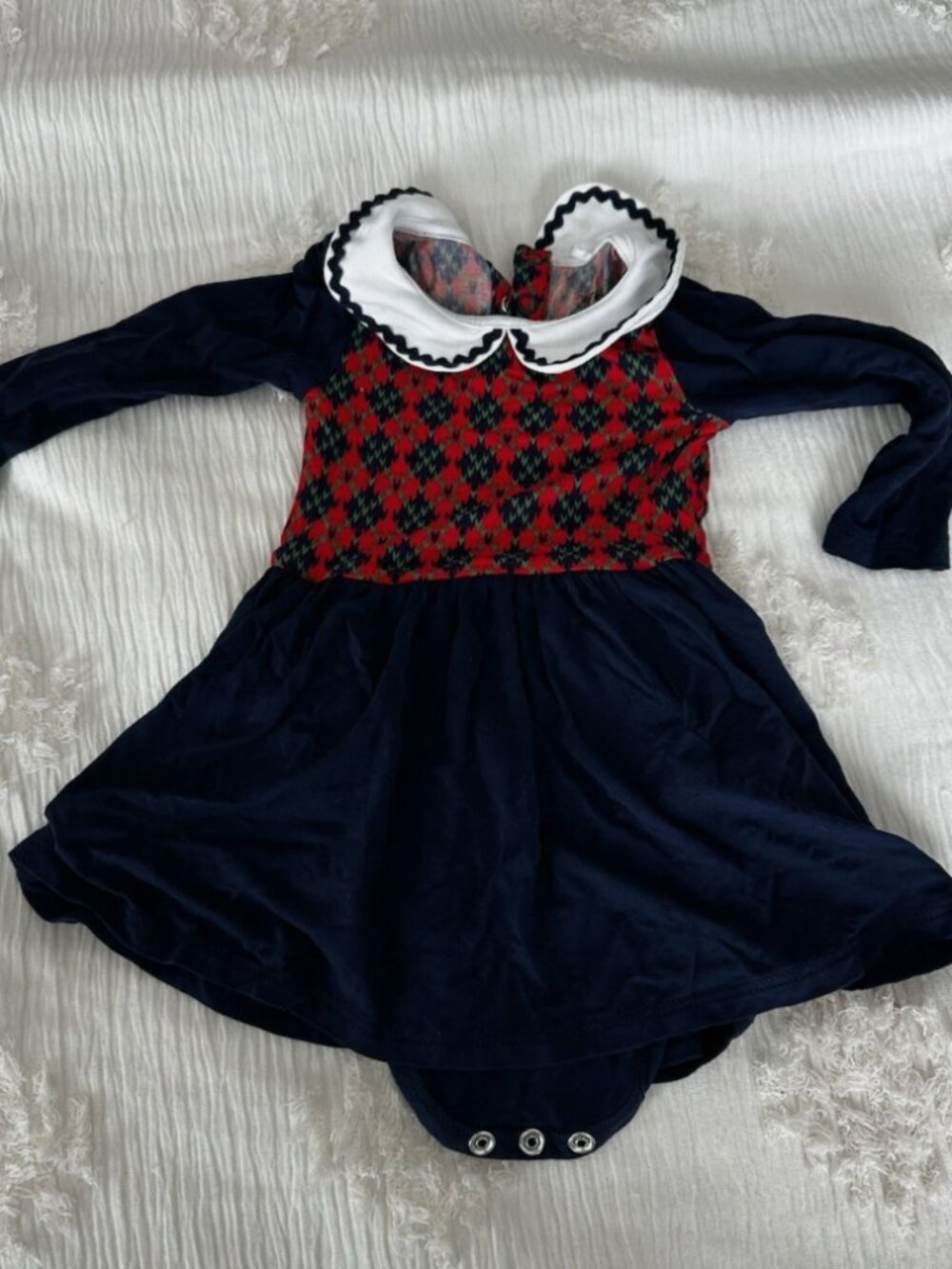 Posh Peanut 0-3 M American Girl Molly McIntire Bamboo Long Sleeve Onesie Dress